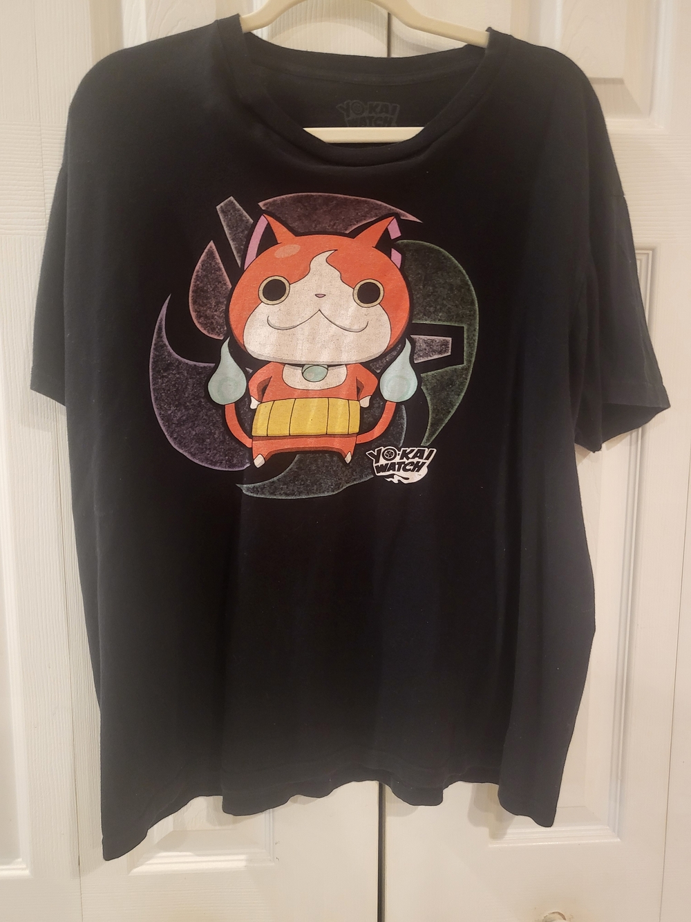 Yo-Kai Watch Jibanyan Adult XL Graphic T-Shirt - Black Short Sleeve